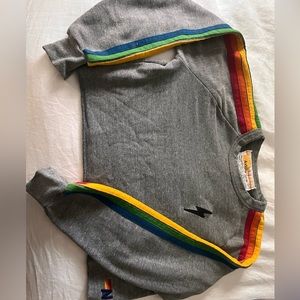 Women’s Aviator Nation BOLT EMBROIDERY CLASSIC CROPPED CREW SWEATSHIRT -